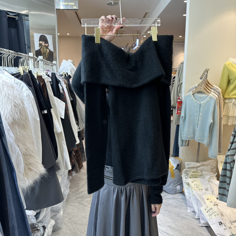 CHEAP-CHIC東大門㊣直郵女裝新款熱賣25秋冬時尚真品針織衫CHEAP-CHIC/CHARLES THE SECOND針織衫圖色2