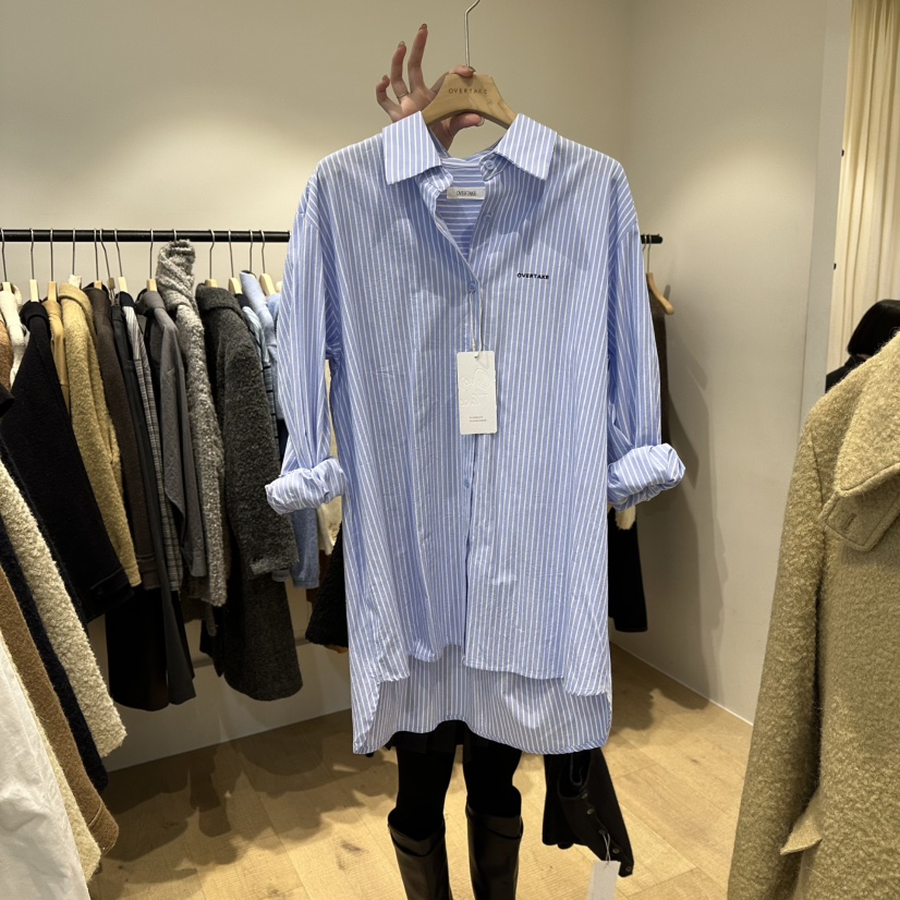 OVERTAKE東大門㊣代購女裝新款真品25秋冬推薦襯衫蕾絲衫刺繡OVERTAKE襯衫/蕾絲衫