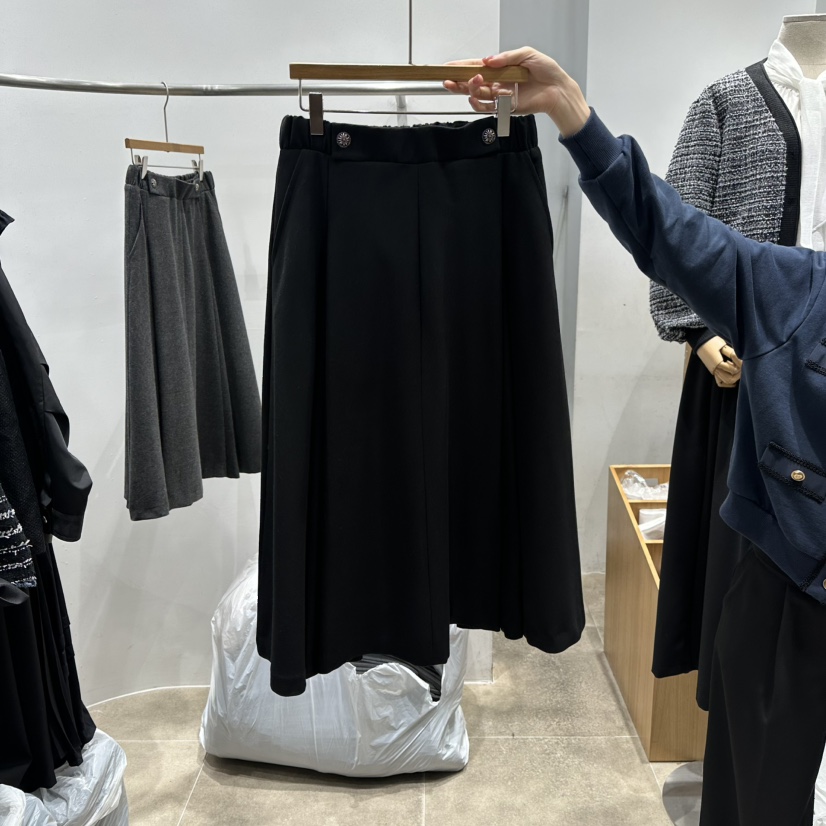 ENVY韓國代購㊣女裝新款職業休閑推薦熱賣25秋冬時尚長裙羊毛ENVY長裙圖色2黑色