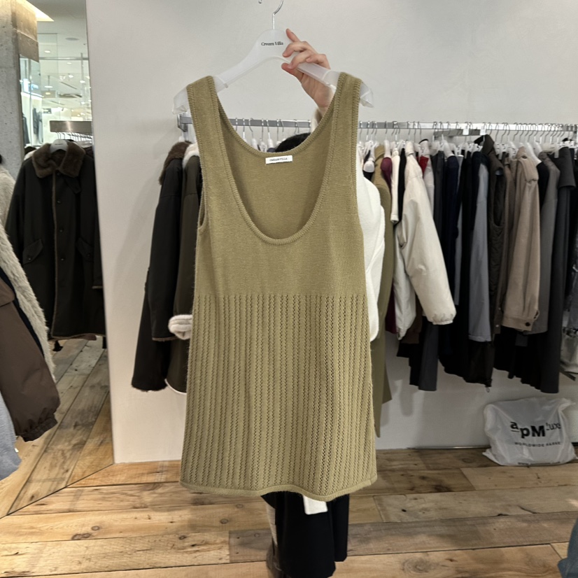 CREAM VILLA韓國代購㊣女裝新品人氣連衣裙鉤針編織安哥拉CREAMVILLA連衣裙圖色2