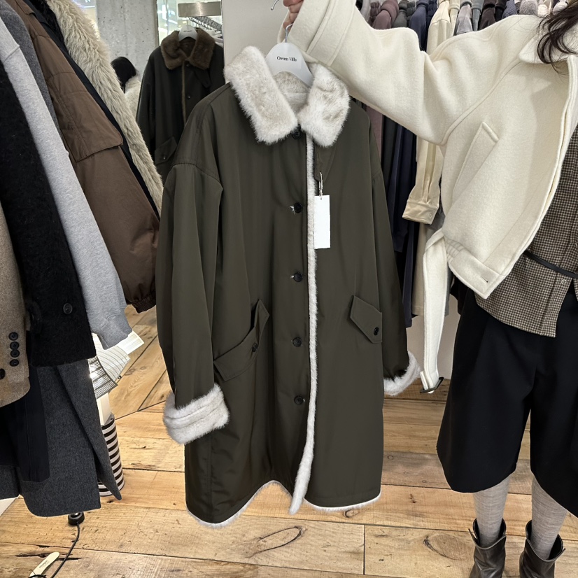 CREAM VILLA東大門㊣直郵女士新款推薦長款風衣CREAMVILLA長款風衣圖色1