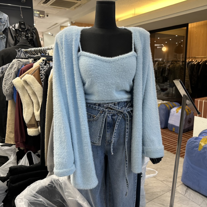 A-DEL韓國代購㊣女士新款熱賣時尚25秋冬套裝兩件套套裝開衫A-DEL套裝圖色3