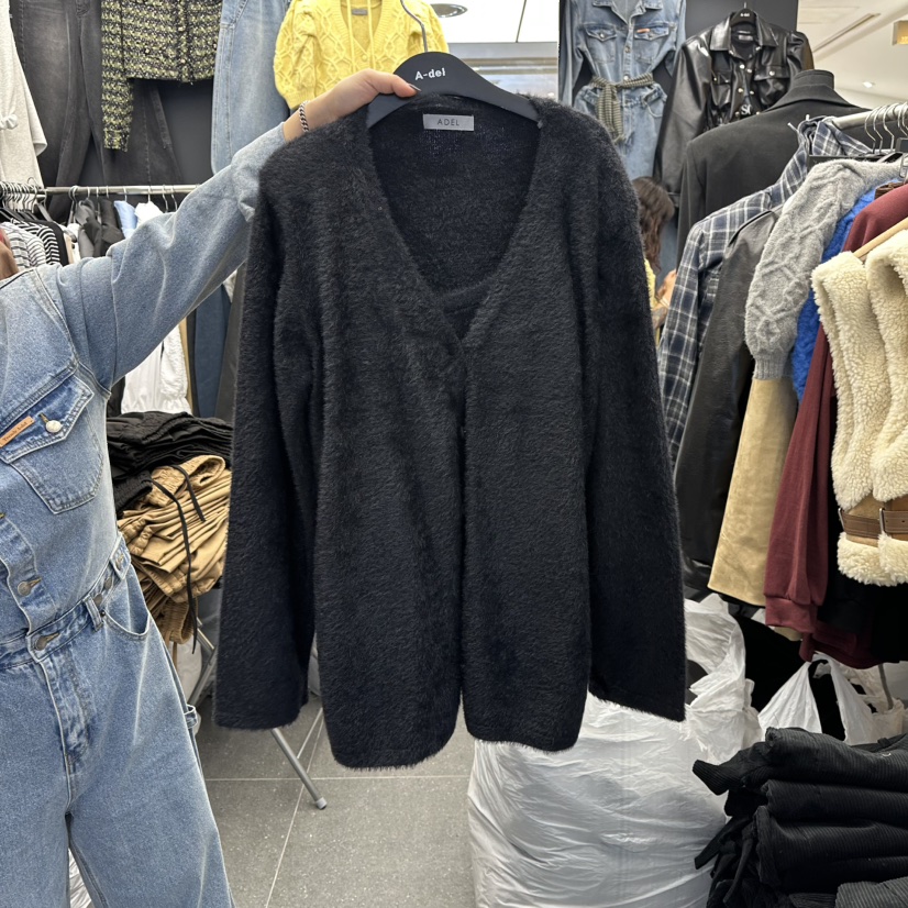 A-DEL韓國代購㊣女士新款熱賣時尚25秋冬套裝兩件套套裝開衫A-DEL套裝圖色4