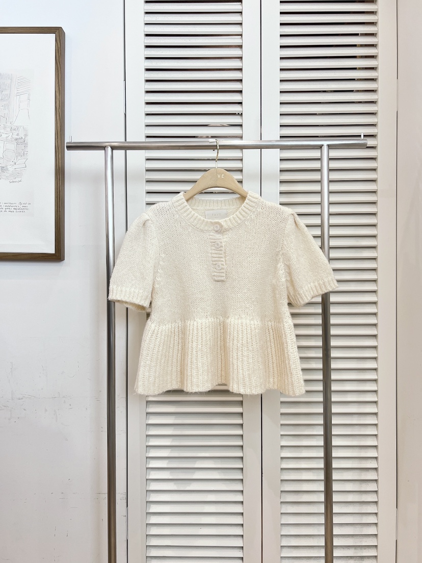 FAVE-L東大門㊣直郵女裝新款真品時尚人氣推薦針織衫荷葉邊FAVE-L針織衫