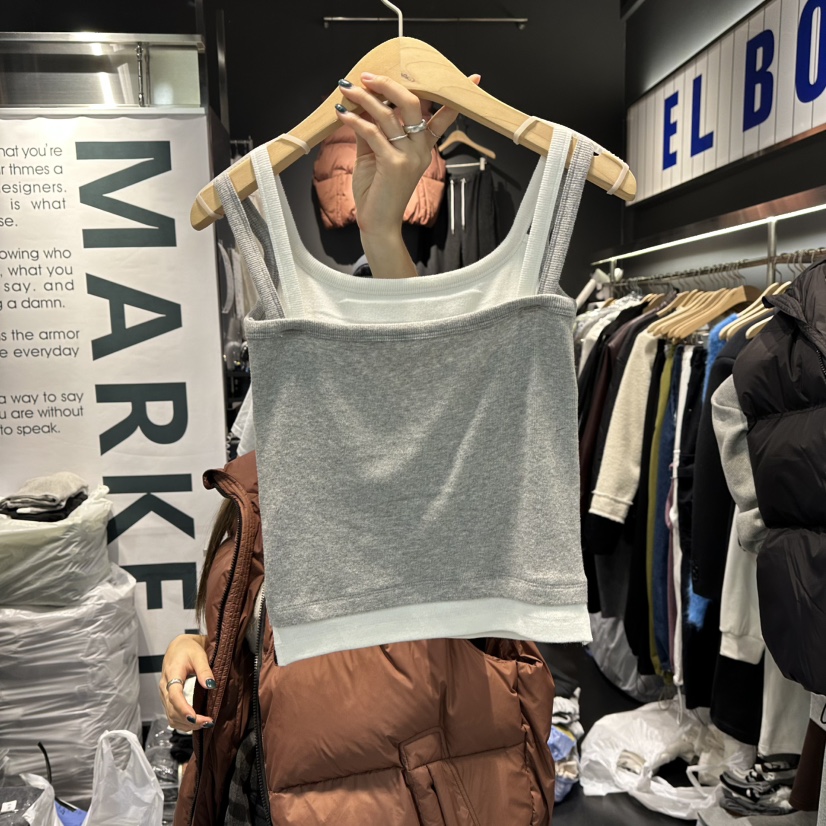 EL BOSQUE東大門㊣實拍女裝新品人氣真品時尚休閑吊帶背心EL BOSQUE吊帶/背心