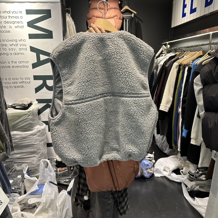 EL BOSQUE韓國直郵㊣女士新款推薦休閑時尚馬甲不含內搭口袋EL BOSQUE馬甲