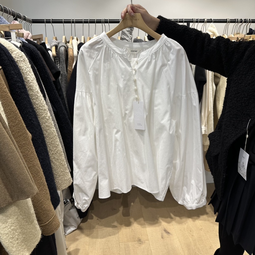 OVERTAKE韓國代購㊣女士新品休閑時尚25秋冬職業襯衫蕾絲衫OVERTAKE襯衫/蕾絲衫