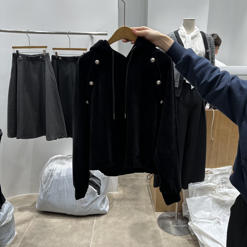 ENVY東大門㊣實拍女士新款時尚25秋冬人氣職業熱賣衛衣兜帽ENVY衛衣圖色2