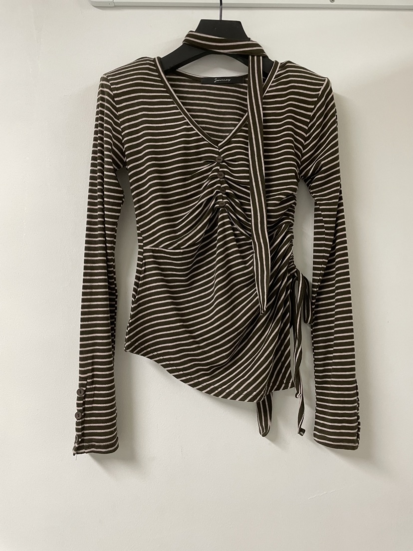 JOURNEY東大門㊣實拍女士新款熱賣人氣時尚真品長袖T恤含脖帶JOURNEY長袖T恤圖色1