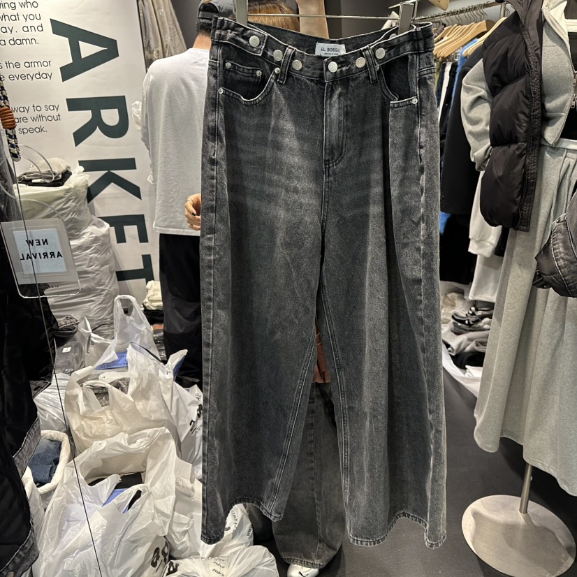 EL BOSQUE東大門㊣直郵女士新品休閑時尚真品人氣熱賣牛仔褲EL BOSQUE牛仔褲圖色1