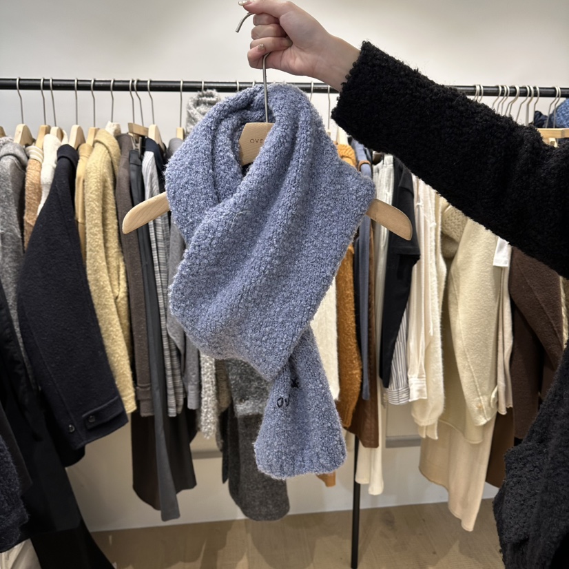 OVERTAKE東大門㊣直郵女裝新品時尚25秋冬圍巾披肩手工刺繡圍巾OVERTAKE圍巾/披肩圖色2