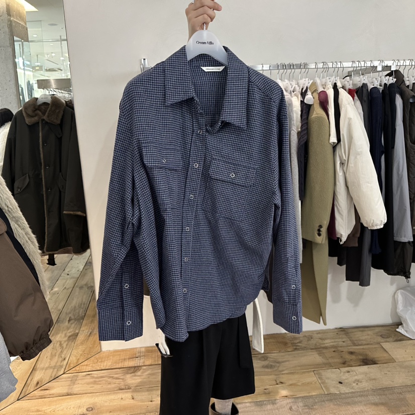 CREAM VILLA韓國直郵㊣女裝新品推薦襯衫蕾絲衫不含腰包格子CREAMVILLA襯衫/蕾絲衫圖色1