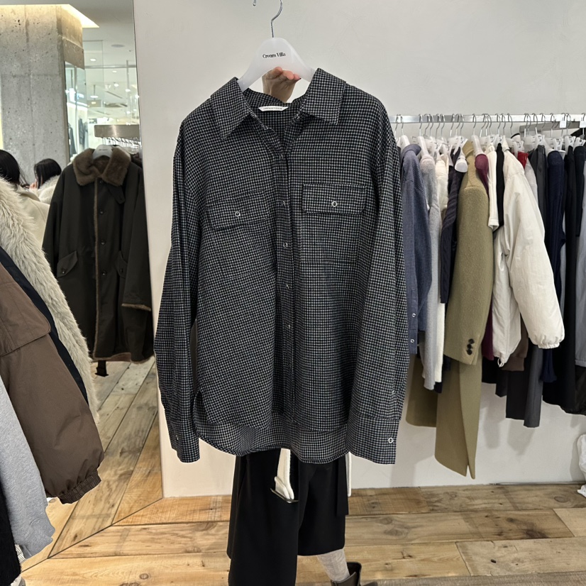 CREAM VILLA韓國直郵㊣女裝新品推薦襯衫蕾絲衫不含腰包格子CREAMVILLA襯衫/蕾絲衫圖色3