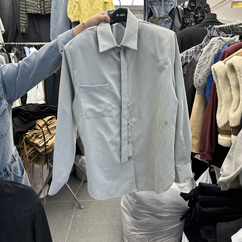 A-DEL東大門㊣直郵女士新款時尚熱賣職業休閑人氣襯衫蕾絲衫A-DEL襯衫/蕾絲衫圖色1