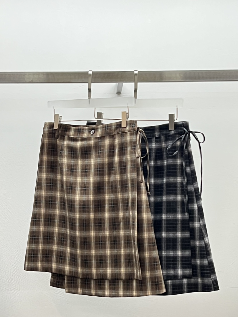 WEARABLE-L東大門㊣實拍女裝新款人氣半身裙中短裙裹身裙格紋WEARABLE半身裙/中短裙