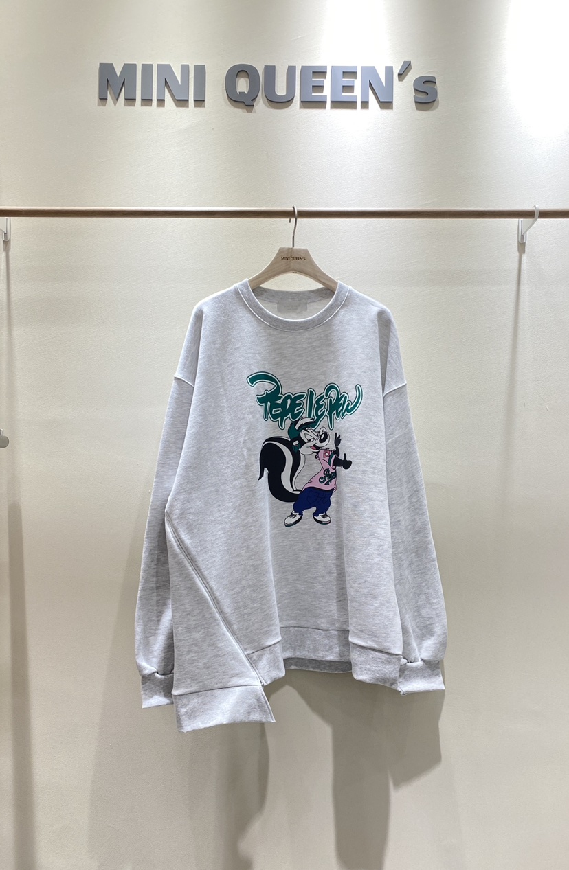 MINIQUEENS韓國代購㊣女士新款25秋冬真品職業人氣衛衣拉鏈MINIQUEENS衛衣