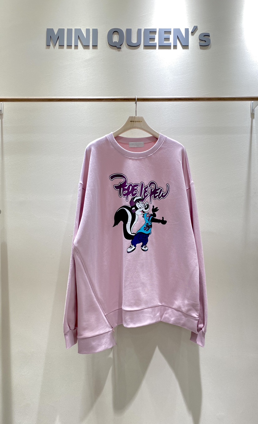 MINIQUEENS韓國代購㊣女士新款25秋冬真品職業人氣衛衣拉鏈MINIQUEENS衛衣圖色2