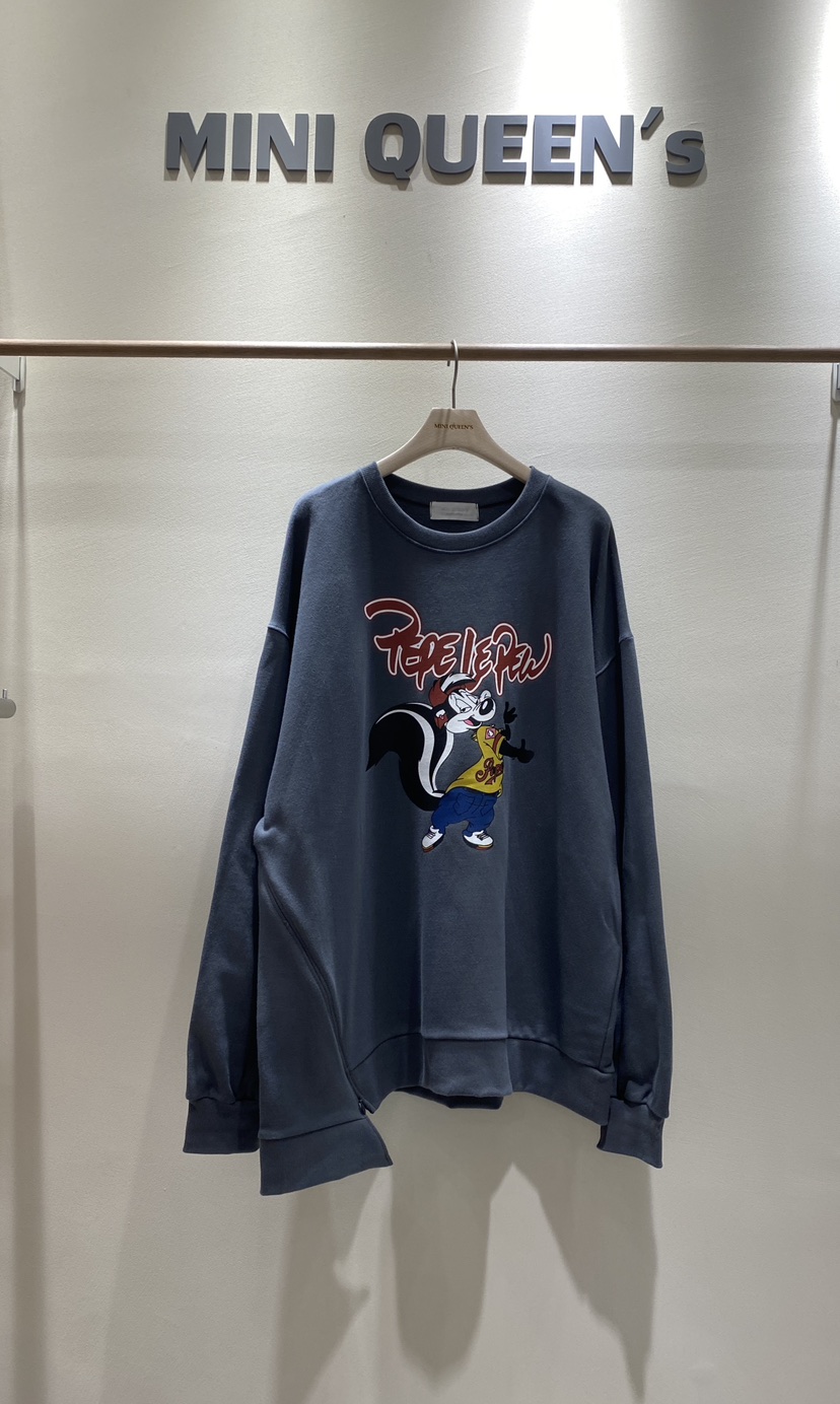 MINIQUEENS韓國代購㊣女士新款25秋冬真品職業人氣衛衣拉鏈MINIQUEENS衛衣圖色3