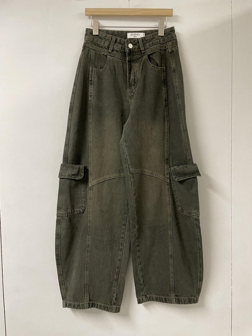 JOURNEY韓國代購㊣女裝新品推薦真品人氣職業休閑牛仔褲口袋JOURNEY牛仔褲圖色2