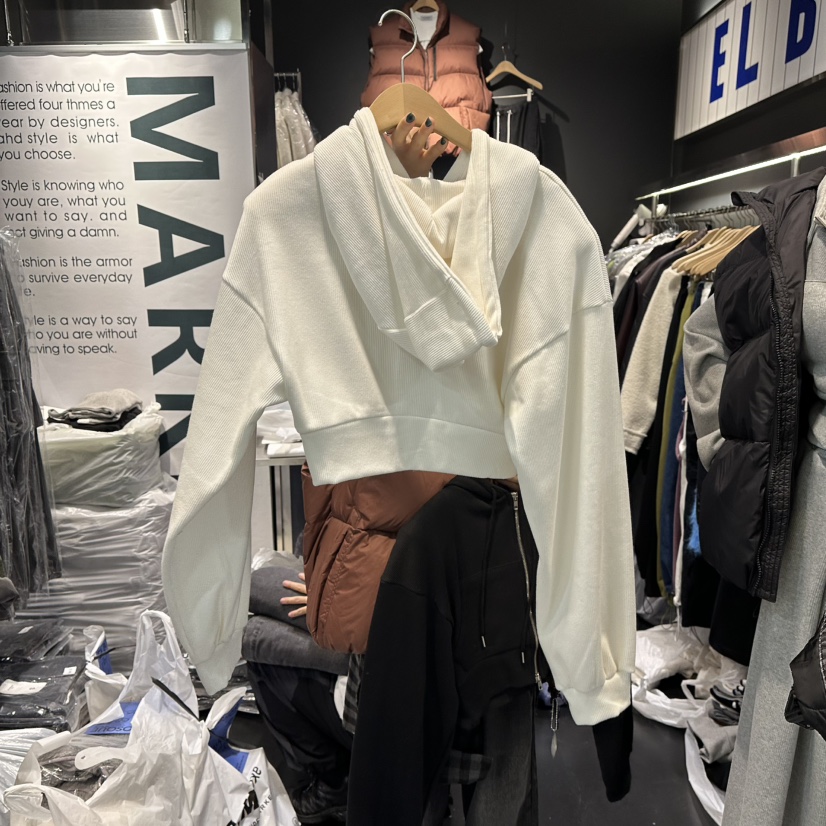 EL BOSQUE韓國直郵㊣女士新款熱賣夾克連帽拉鏈衫羊毛羅紋EL BOSQUE夾克