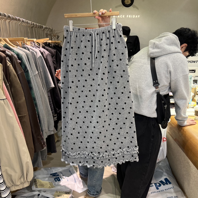 BLACKFRIDAY東大門㊣代購女士新品真品25秋冬時尚長裙天鵝絨BLACK FRIDAY長裙圖色2