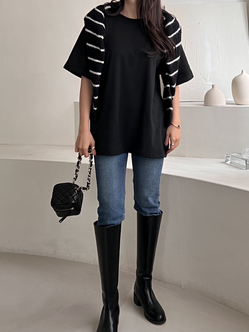 DEMAR東大門㊣實拍女士新品時尚人氣25秋冬休閑職業真品T恤DEMART恤