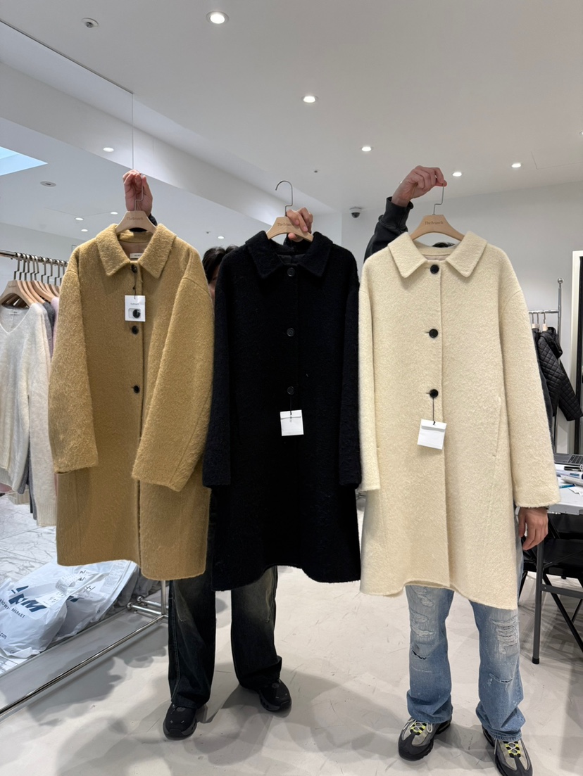 THE BRUNCH東大門㊣實拍女士新品熱賣休閑人氣中長款大衣手工THE BRUNCH中長款大衣