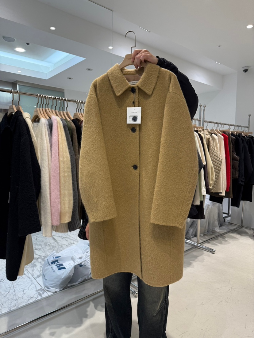 THE BRUNCH東大門㊣實拍女士新品熱賣休閑人氣中長款大衣手工THE BRUNCH中長款大衣圖色2