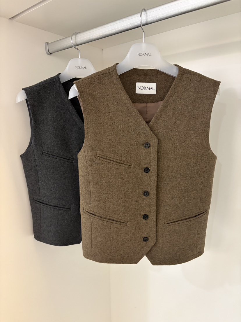 NORMAL東大門㊣代購女裝新品人氣25秋冬推薦休閑職業熱賣馬甲NORMAL馬甲