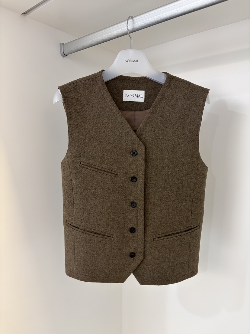 NORMAL東大門㊣代購女裝新品人氣25秋冬推薦休閑職業熱賣馬甲NORMAL馬甲圖色1