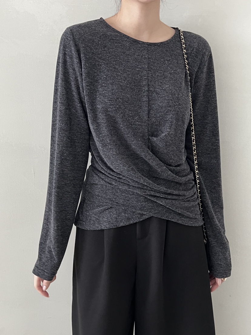 DEMAR韓國直郵㊣女士新品推薦人氣時尚真品長袖T恤不含項鏈DEMAR長袖T恤圖色3墨