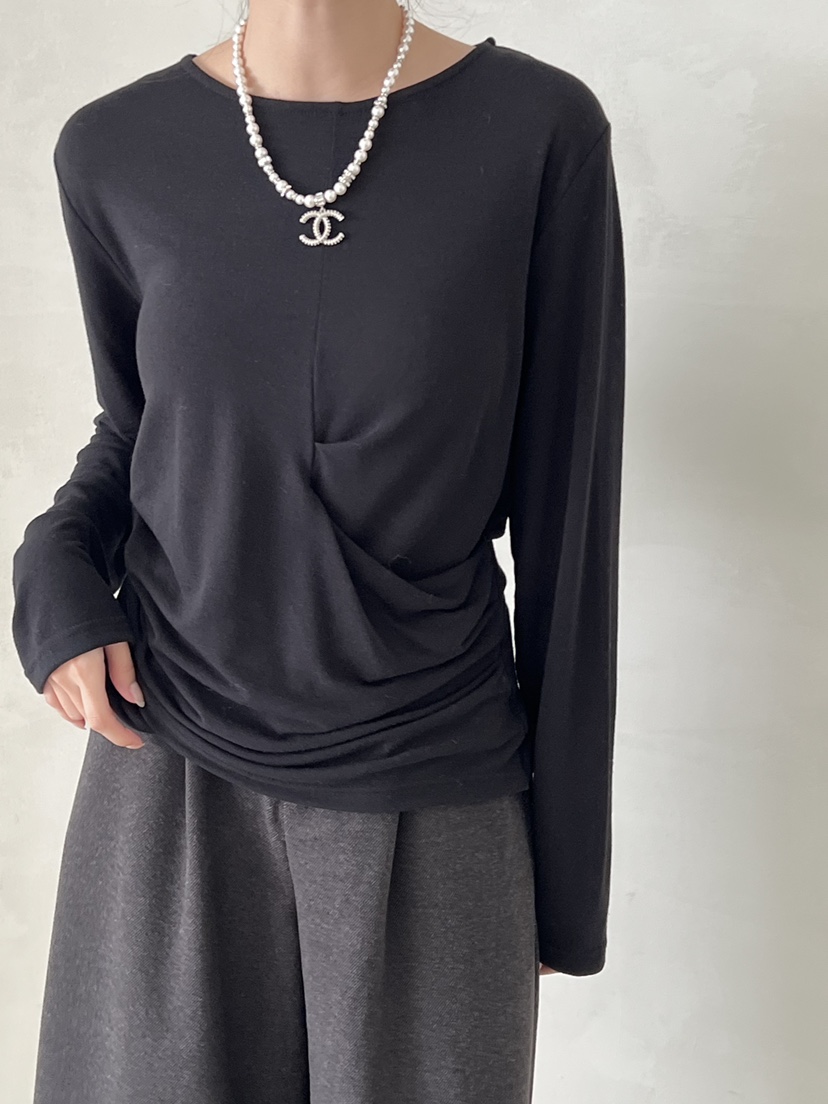 DEMAR韓國直郵㊣女士新品推薦人氣時尚真品長袖T恤不含項鏈DEMAR長袖T恤圖色4黑