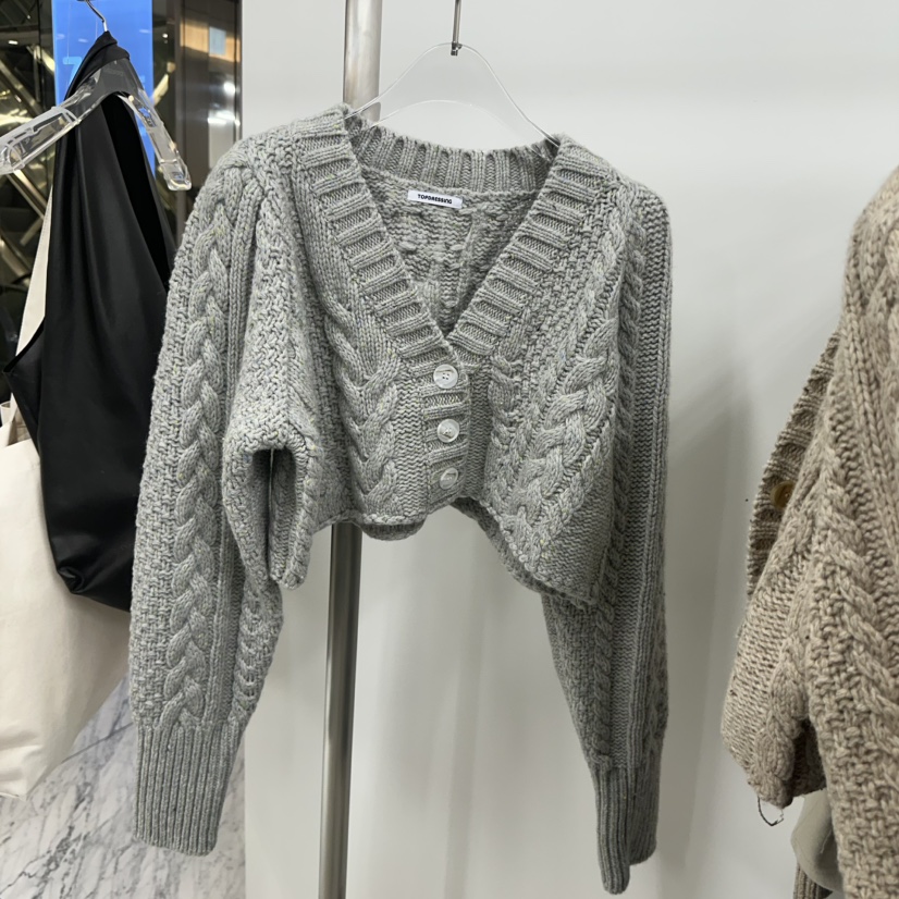 TOPDRESSING韓國代購㊣女士新品時尚熱賣真品毛衣不含內搭開衫TOPDRESSING毛衣圖色2