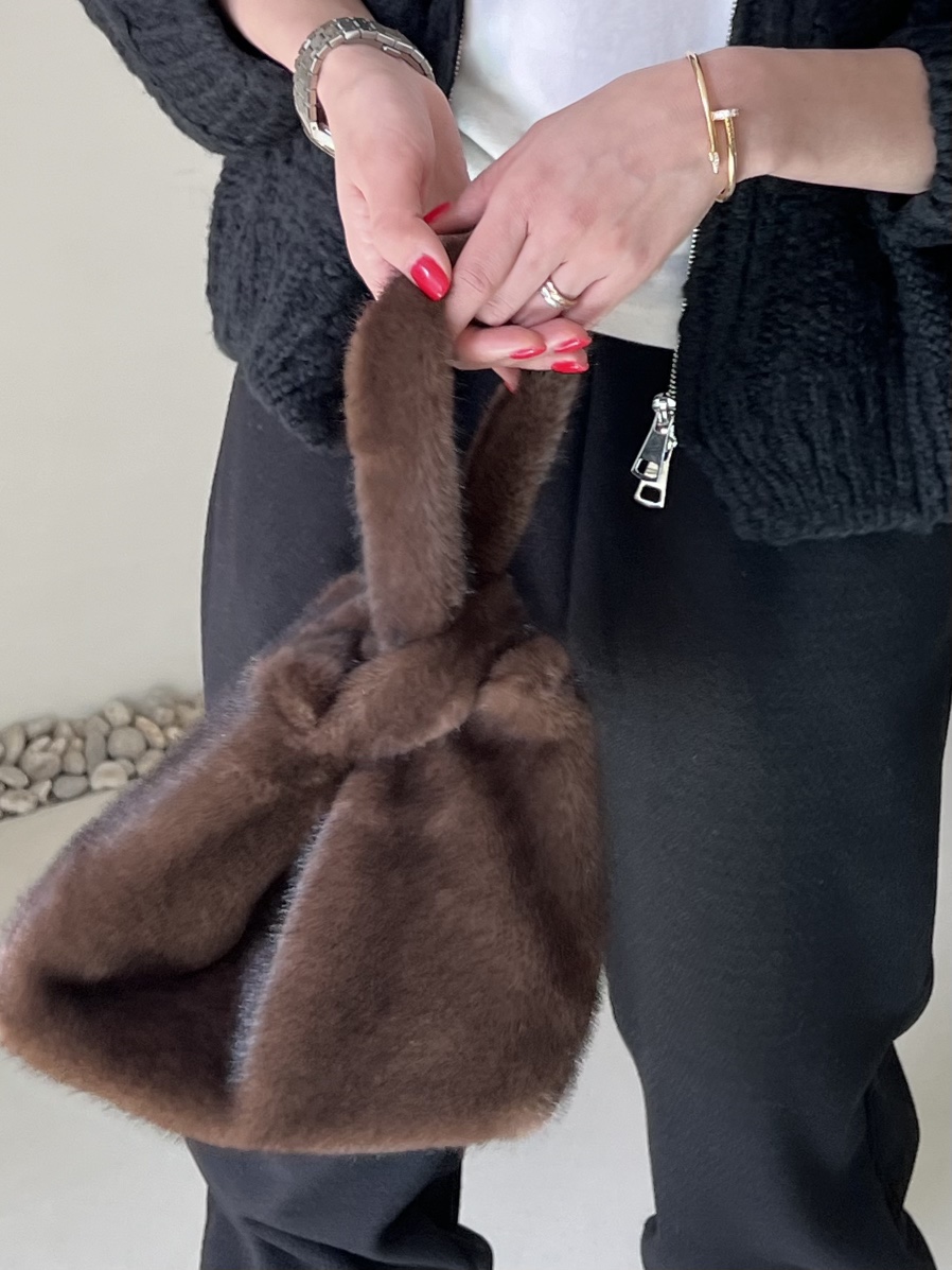 DEMAR東大門㊣直郵女裝新品推薦熱賣25秋冬手拿包腋下包毛皮DEMAR手拿包/腋下包圖色4