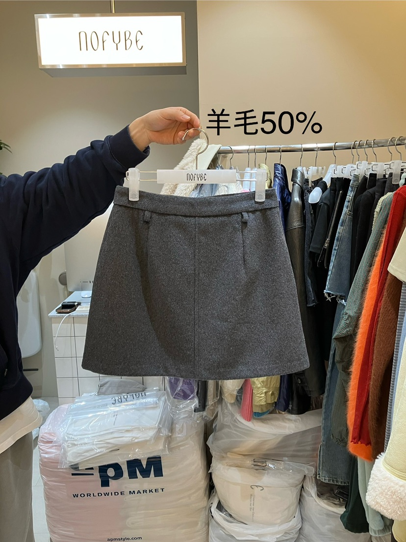 NOFYBE東大門㊣直郵女士新品職業熱賣休閑真品人氣裙褲羊毛NOFYBE裙褲圖色1