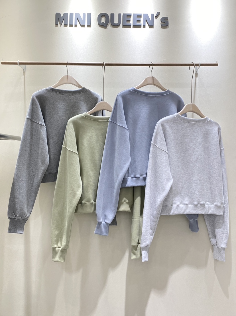 MINIQUEENS韓國直郵㊣女裝新款時尚熱賣真品休閑人氣衛衣加絨MINIQUEENS衛衣