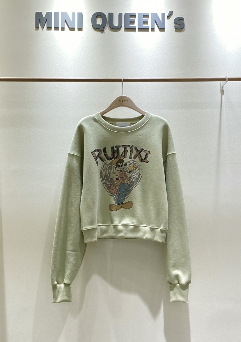 MINIQUEENS韓國直郵㊣女裝新款時尚熱賣真品休閑人氣衛衣加絨MINIQUEENS衛衣圖色4