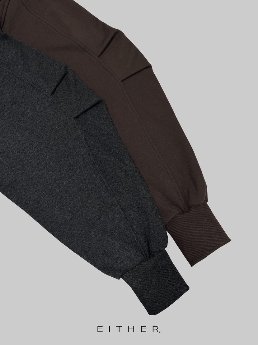 EITHER東大門㊣直郵女士新品25秋冬時尚推薦熱賣衛衣拉鏈兜帽EITHER衛衣