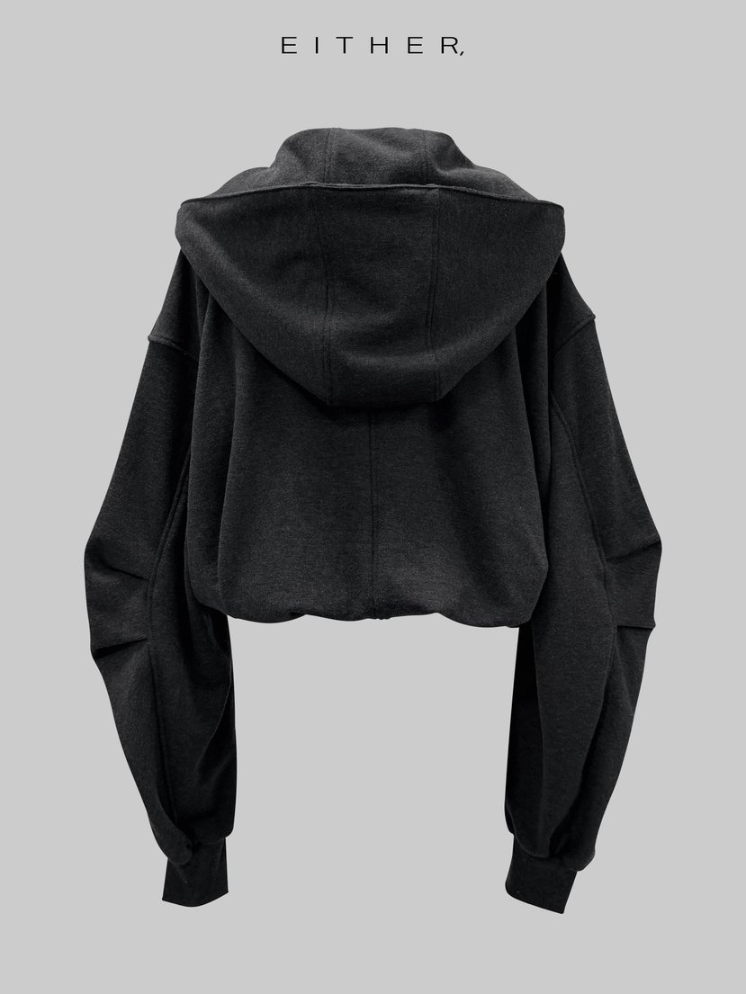 EITHER東大門㊣直郵女士新品25秋冬時尚推薦熱賣衛衣拉鏈兜帽EITHER衛衣