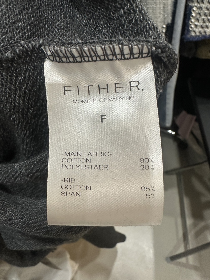 EITHER東大門㊣直郵女士新品25秋冬時尚推薦熱賣衛衣拉鏈兜帽EITHER衛衣