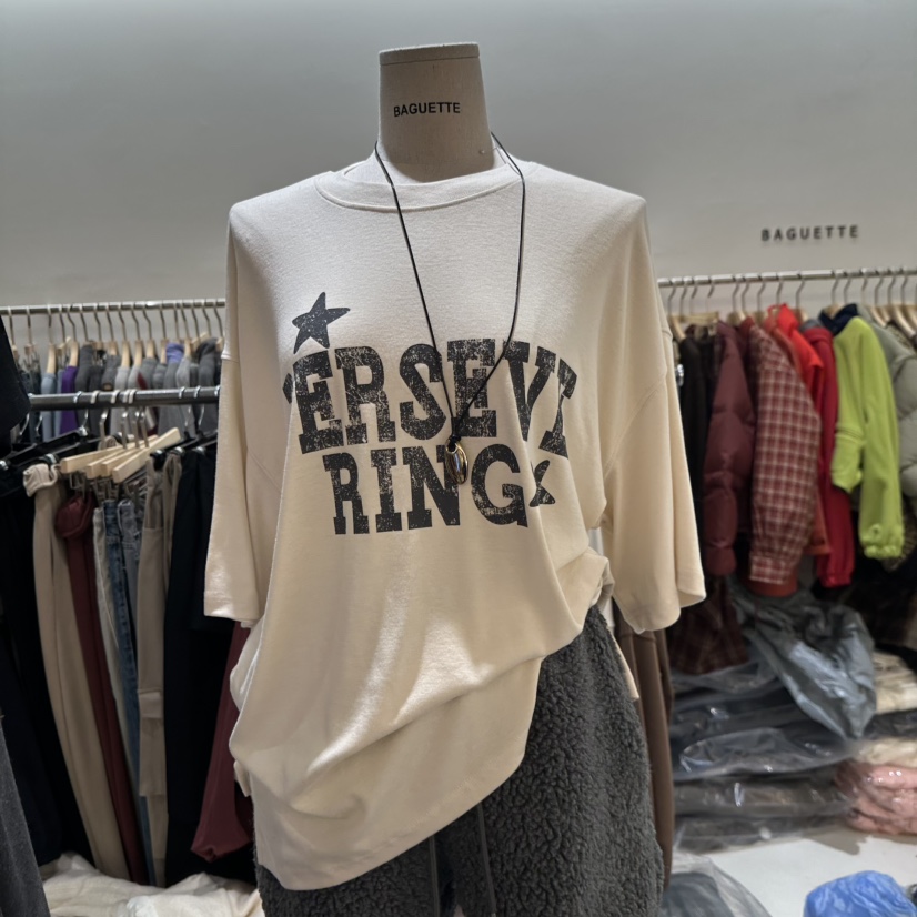 BAGUETTE-P東大門㊣實拍女裝新款熱賣真品時尚T恤不含項鏈BAGUETTE-PT恤圖色3