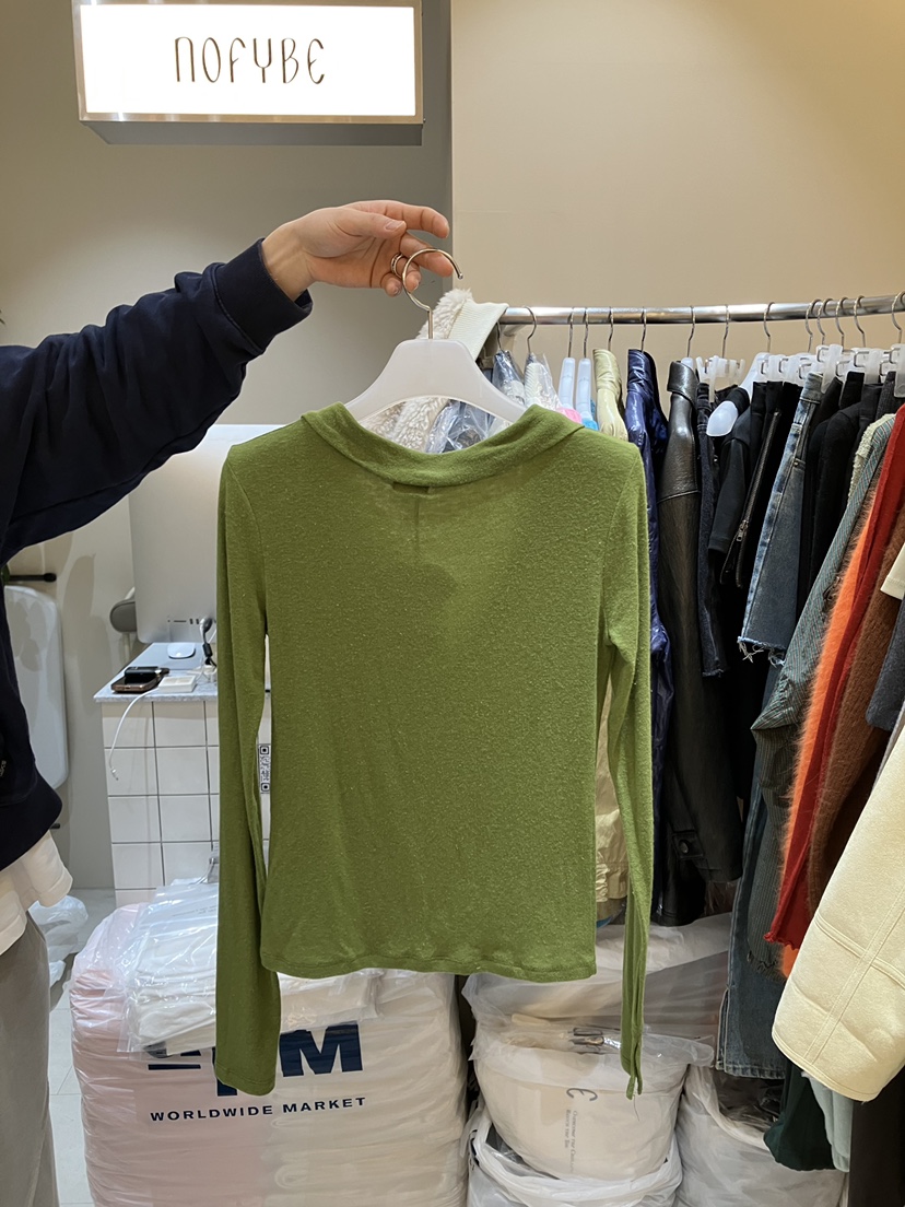 NOFYBE韓國直郵㊣女士新款職業25秋冬推薦真品人氣長袖T恤天絲NOFYBE長袖T恤