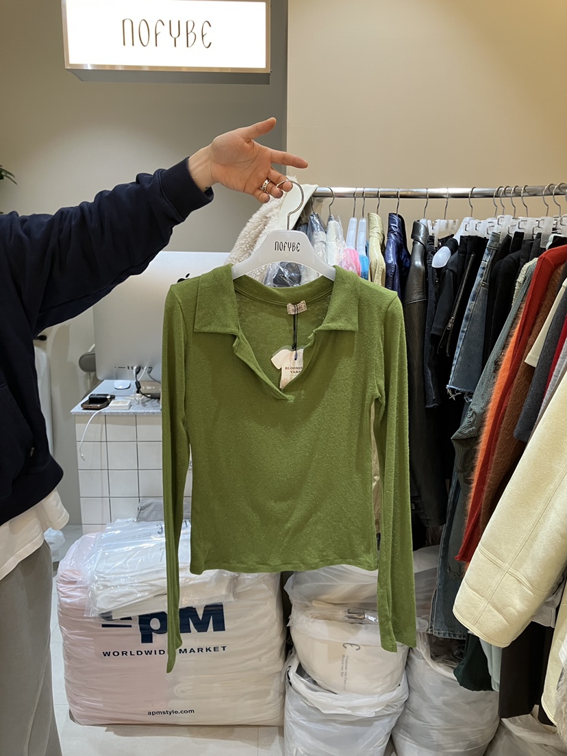 NOFYBE韓國直郵㊣女士新款職業25秋冬推薦真品人氣長袖T恤天絲NOFYBE長袖T恤圖色1