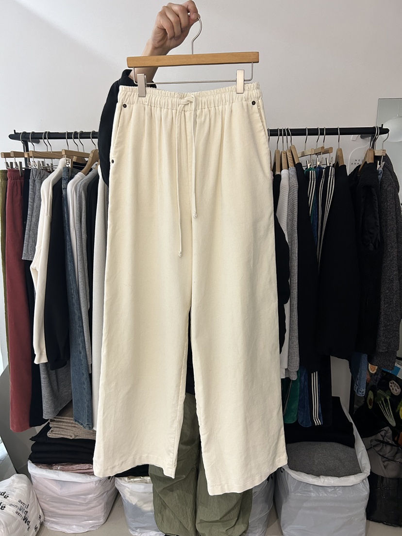 AS THOUGHT東大門㊣直郵女士新款推薦職業人氣休閑褲燈芯絨AS THOUGHT休閑褲圖色1