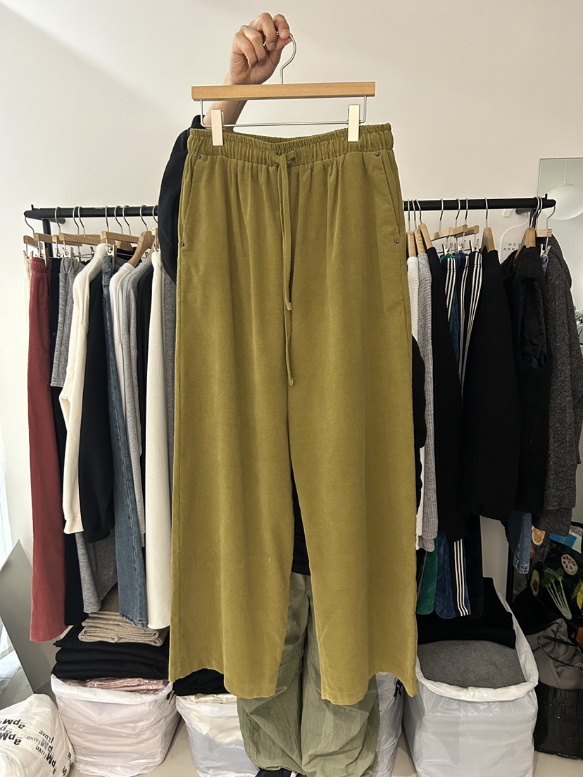 AS THOUGHT東大門㊣直郵女士新款推薦職業人氣休閑褲燈芯絨AS THOUGHT休閑褲圖色2