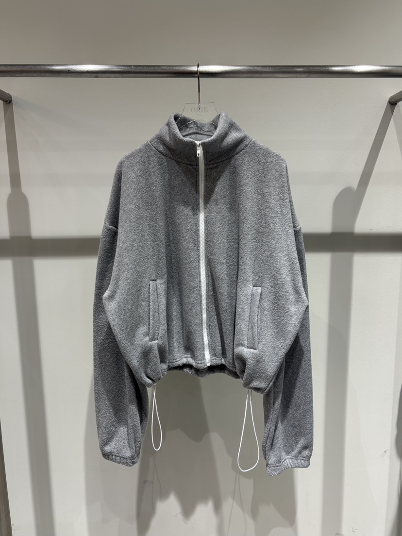 OKIE東大門㊣代購女裝新品熱賣職業25秋冬夾克羊毛拉鏈拼色OKIE夾克圖色1