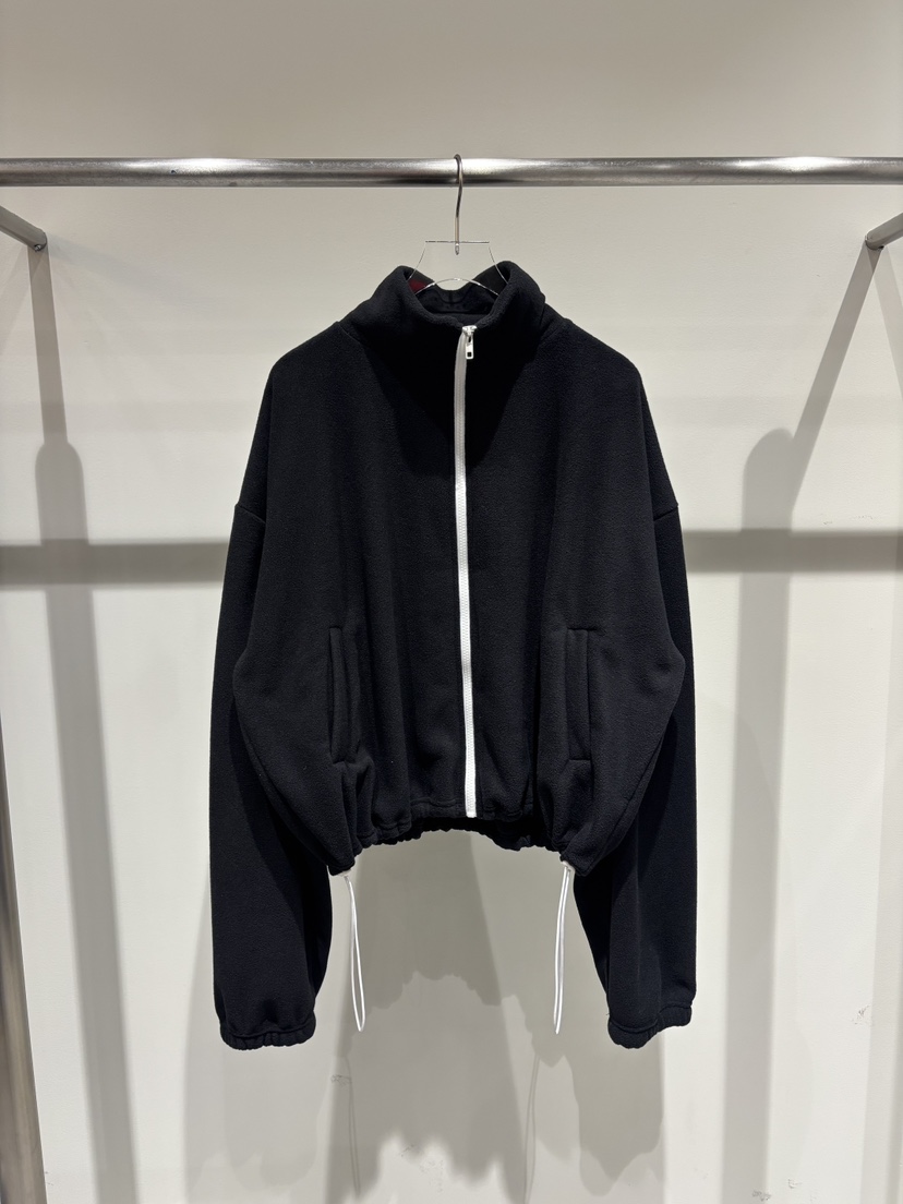 OKIE東大門㊣代購女裝新品熱賣職業25秋冬夾克羊毛拉鏈拼色OKIE夾克圖色4