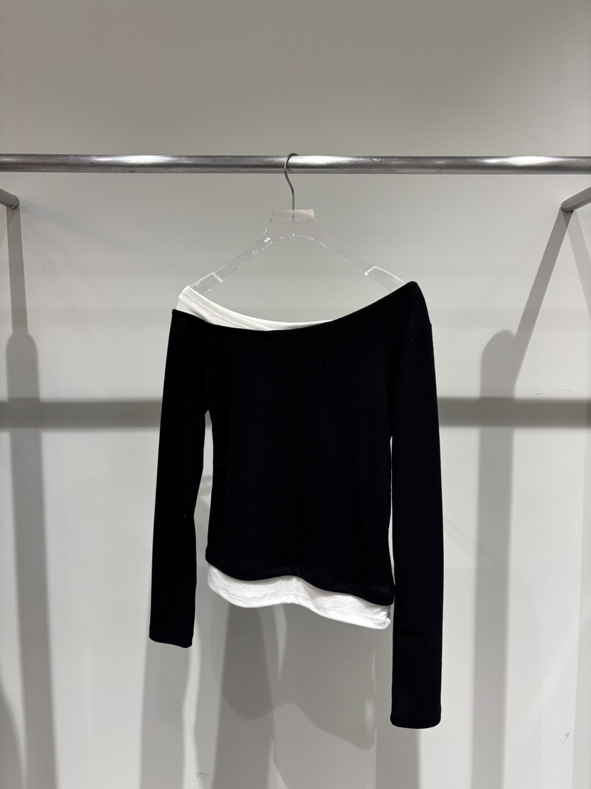 OKIE韓國直郵㊣女裝新品休閑職業時尚推薦熱賣長袖T恤假兩件OKIE長袖T恤