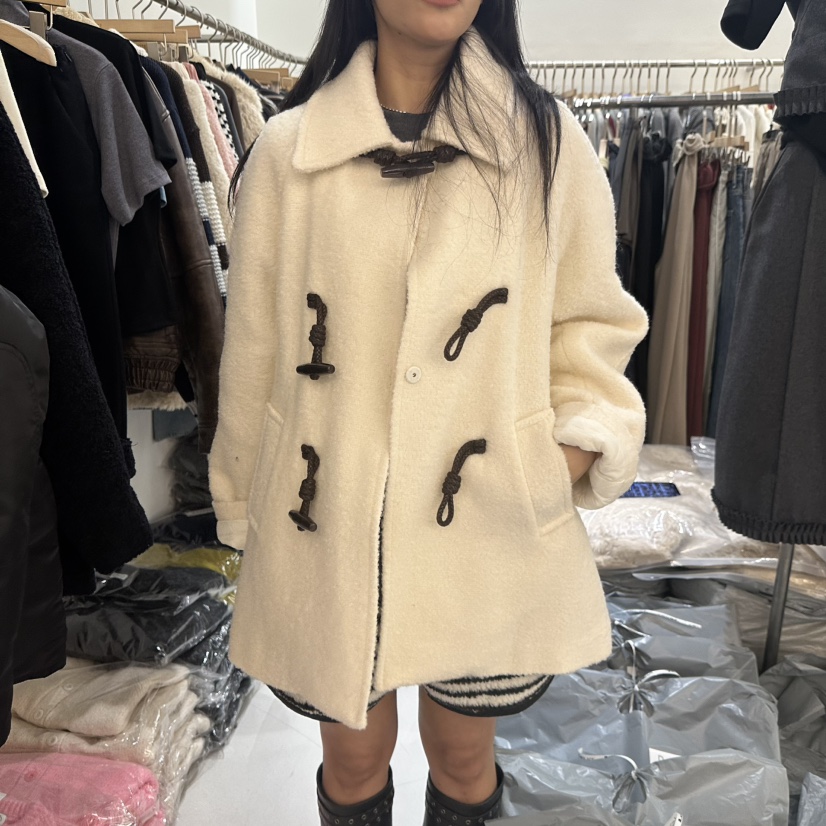 BAGUETTE-P韓國代購㊣女裝新款真品25秋冬休閑人氣短款大衣BAGUETTE-P短款大衣圖色1