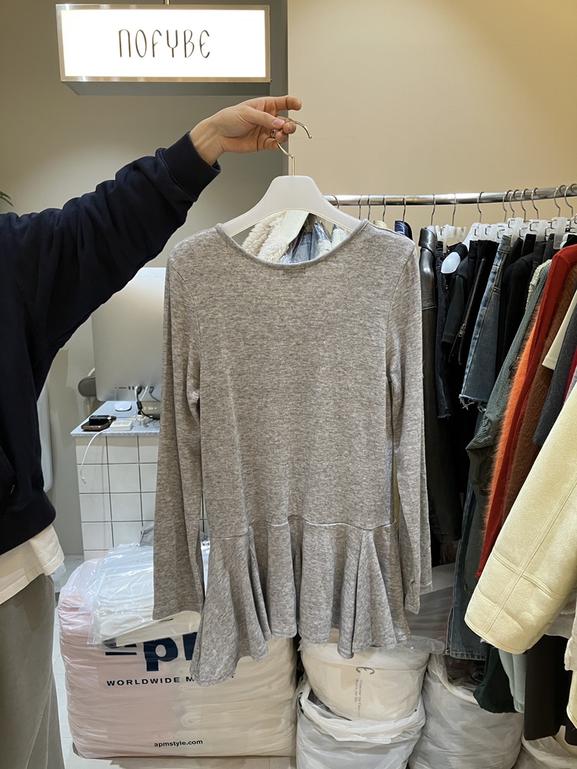 NOFYBE韓國直郵㊣女士新品時尚推薦職業人氣真品熱賣長袖T恤NOFYBE長袖T恤